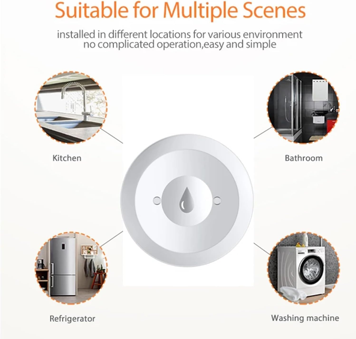 Symtech AquaGuard | Zigbee 3.0 Water Leak & Flood Sensor | Instant Alert System