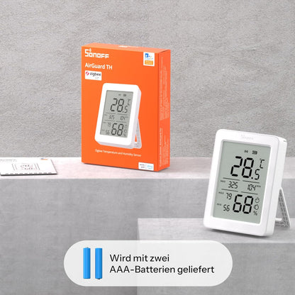 SONOFF AirGuard TH (SNZB-02DR2) | 3.6” Jumbo LCD Zigbee 3.0 Climate Monitor | 2-Pack Precision Bundle