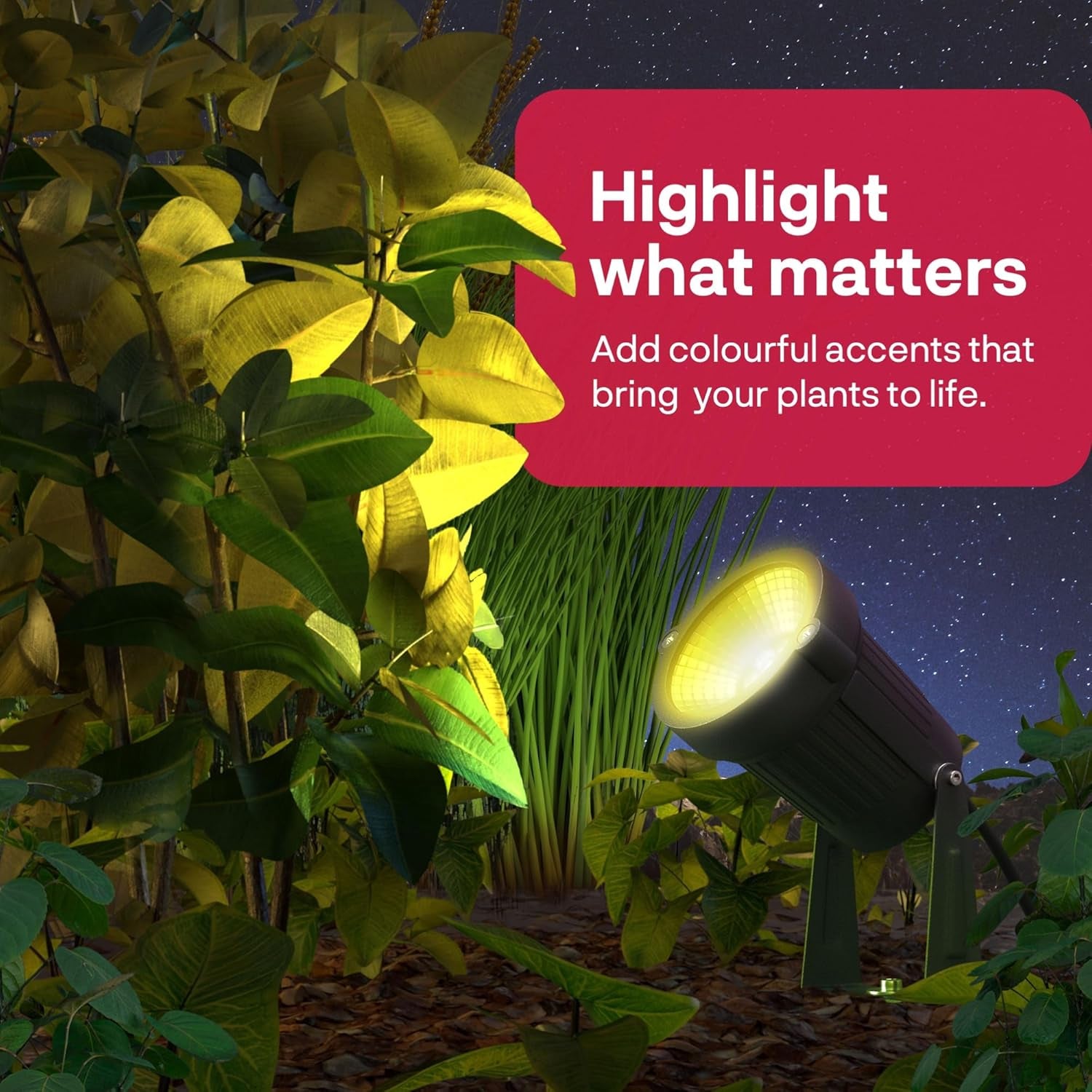 Symtech Smart RGB+CCT Garden Spotlight Kit | Zigbee 3.0 | 3-Pack Outdoor Ambiance