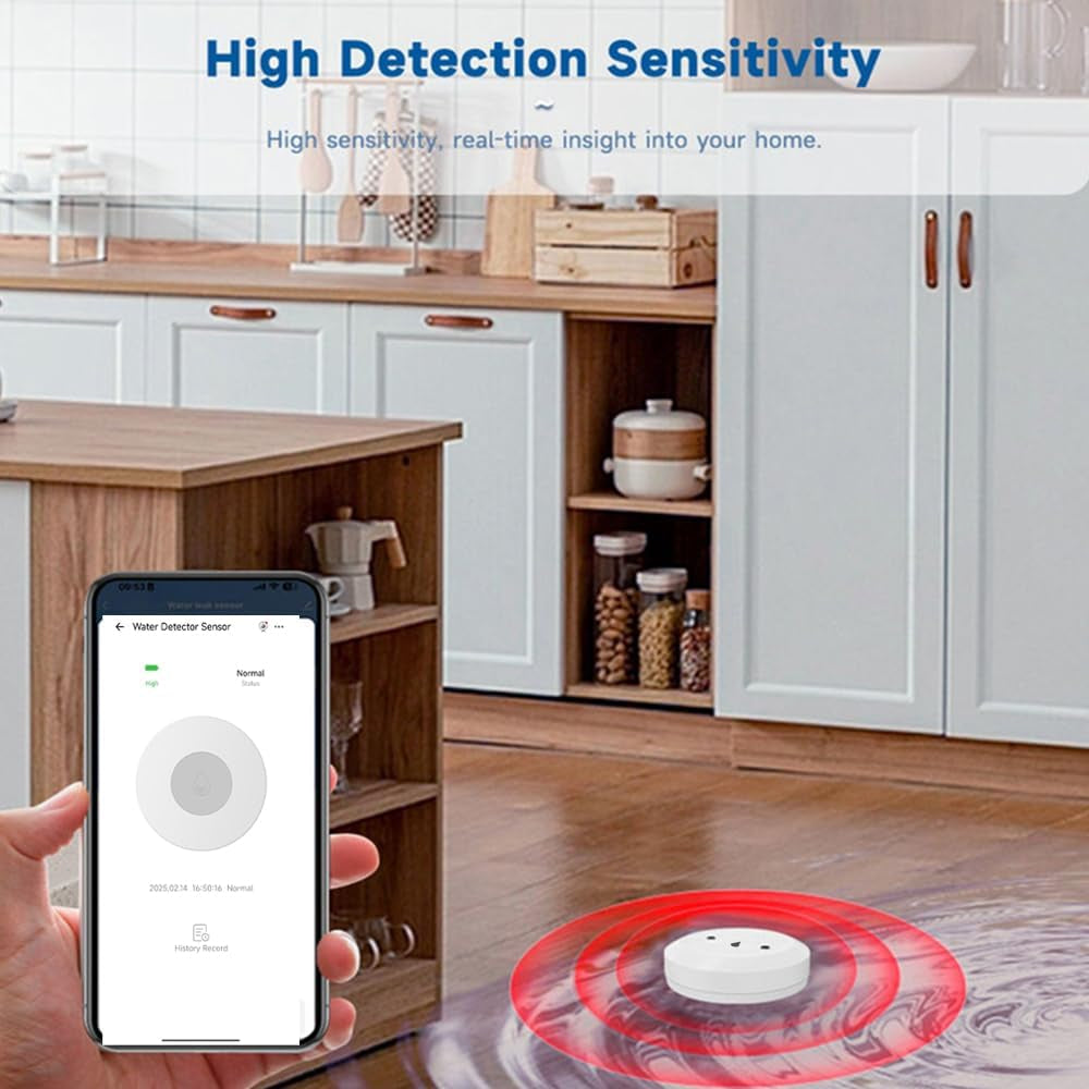 Symtech AquaGuard | Zigbee 3.0 Water Leak & Flood Sensor | Instant Alert System