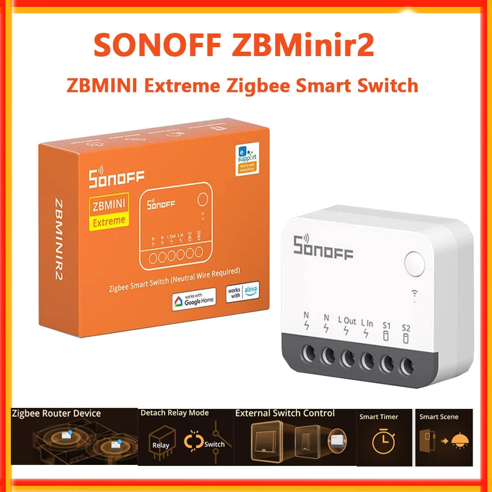Symtech Pro ZBMINIR2 Extreme | Zigbee 3.0 Smart Relay | Ultra-Compact Switch Module