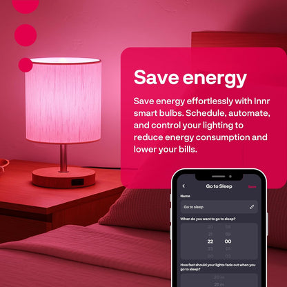 Symtech Aura B22 Smart LED Bulb | Zigbee 3.0 | RGB + Tunable White | 2-Pack Bayonet
