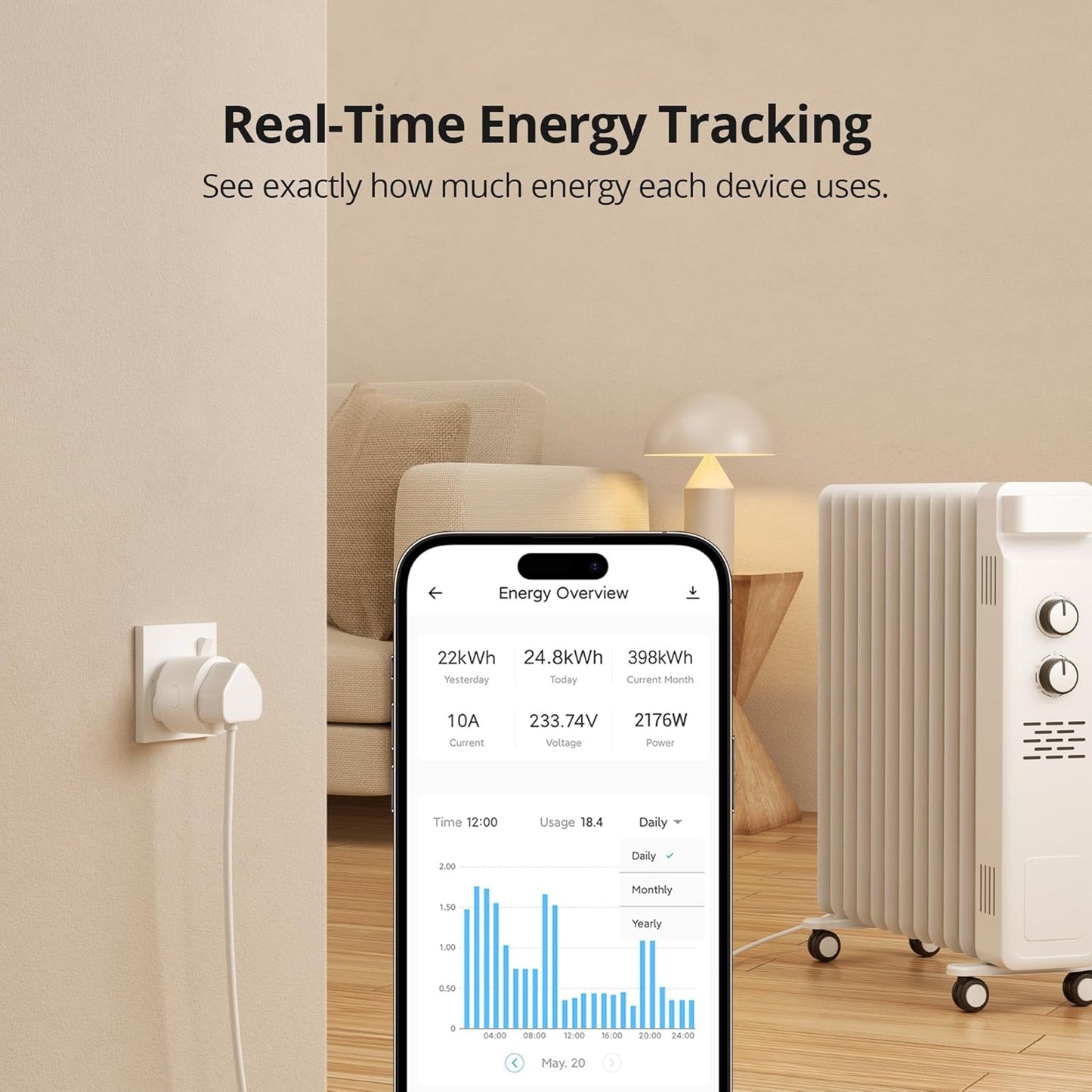 SONOFF S60 (Type G) Zigbee 3.0 Smart Plug | Precision Energy Monitoring & 13A Overload Protection