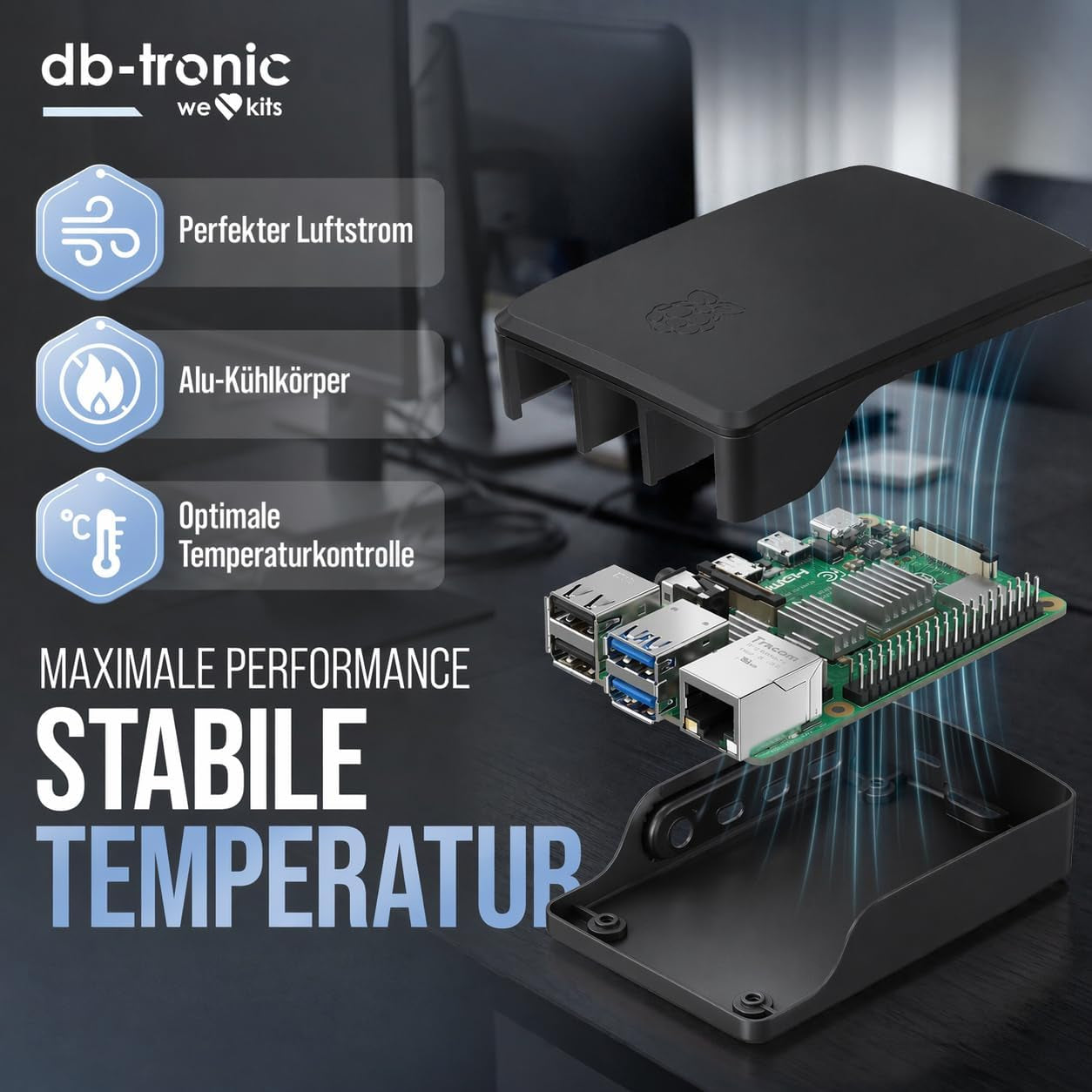 Symtech Pi 4 Pro Starter Kit | Raspberry Pi 4 (4GB RAM) | 64GB Black Edition Server Bundle